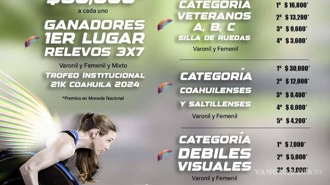 $!Premiaciones de la 21K Coahuila 2024.