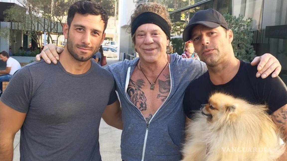 Ricky Martin y su novio Jwan Yosef hacen ejercicio con el actor Mickey  Rourke