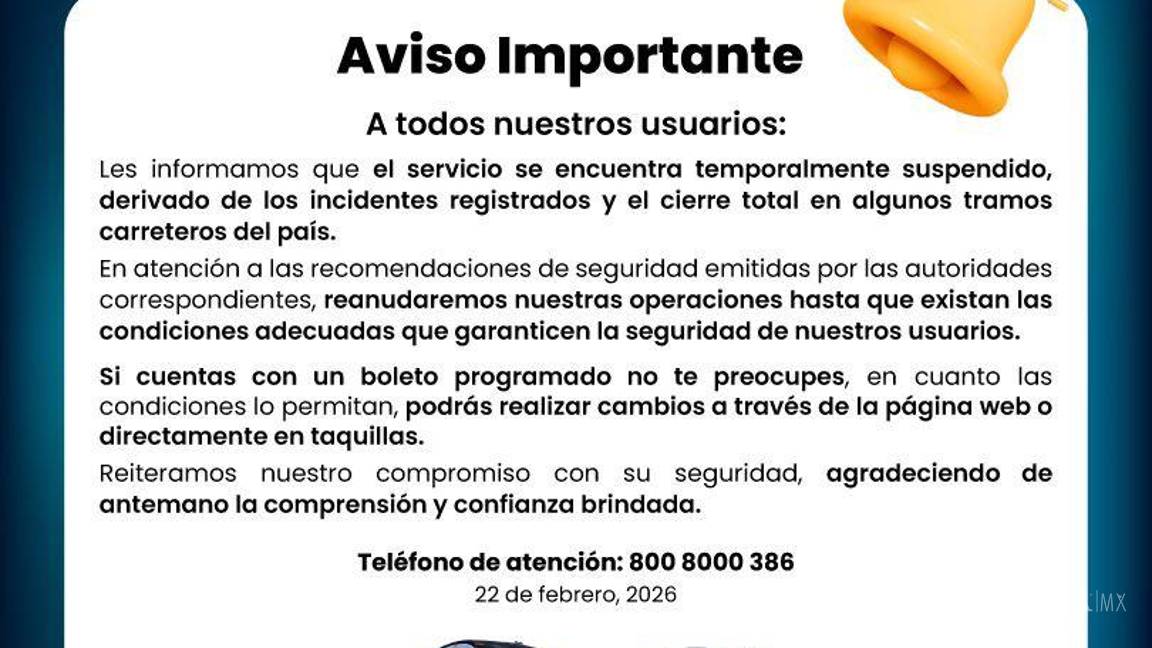 $!Ola de violencia: Empresas de autotransporte cancelan rutas y Capufe cierra plazas de cobro ante ‘narcobloqueos’