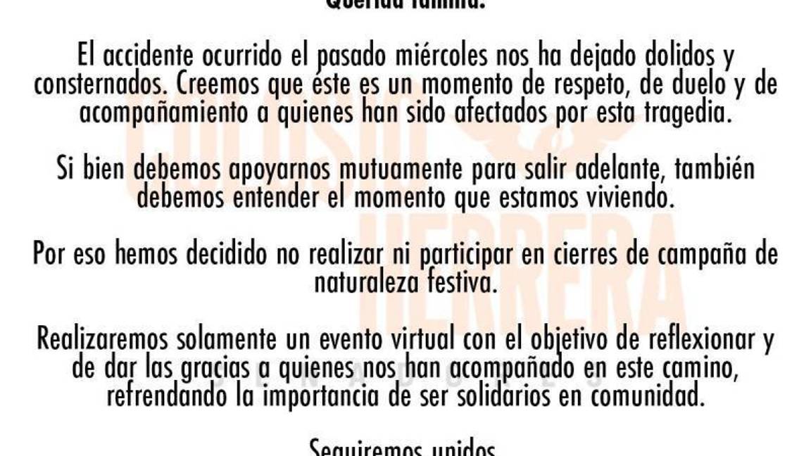 $!Los candidatos al senado, Luis Donaldo Colosio y Martha Herrera, adelantaron que nada más harán un cierre virtual.