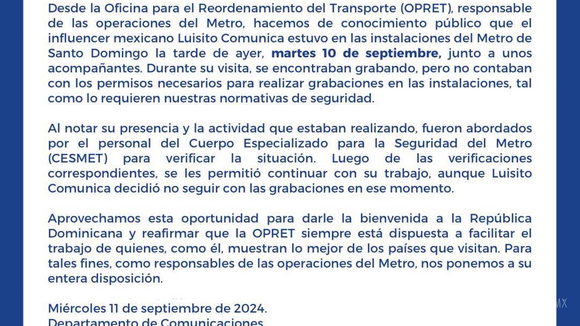 $!Arrestan a Luisito Comunica en el transporte público de República Dominicana; esto se sabe de su detención (VIDEO)