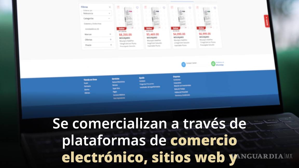$!Cofepris alerta por venta ilegal de productos con tirzepatida en línea; Profeco pide no comprarlos