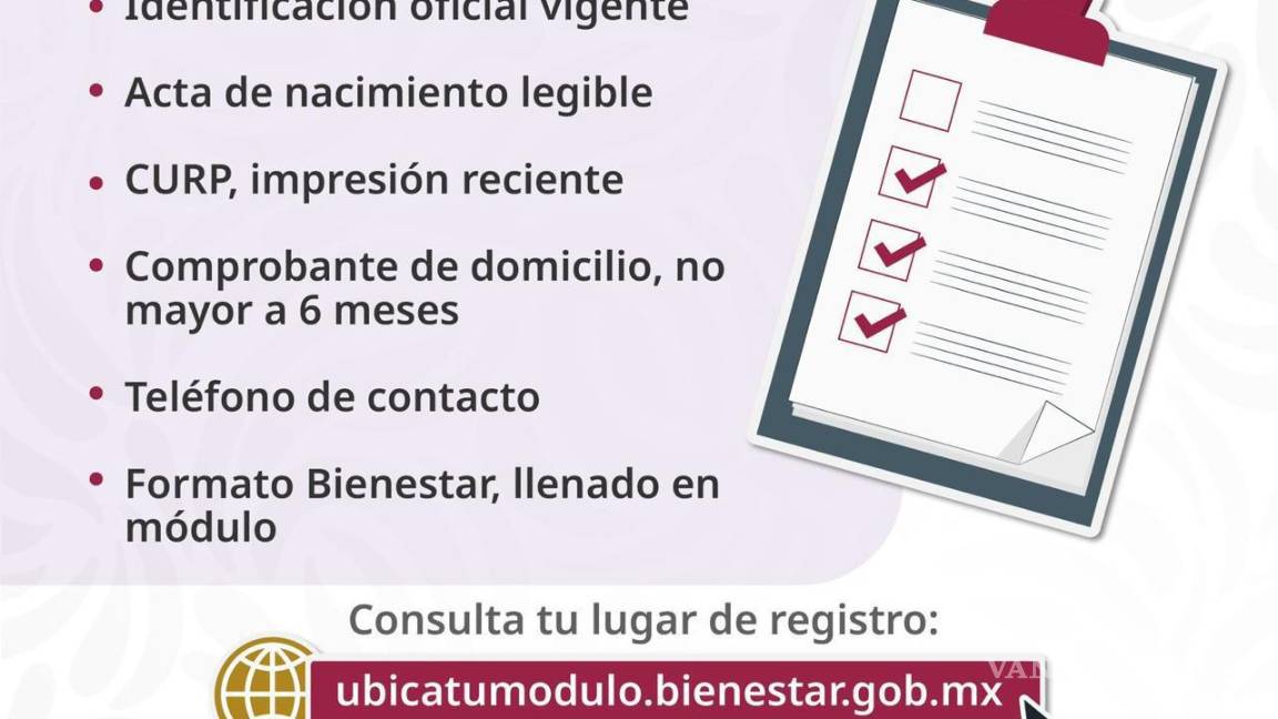 $!Pensión Mujeres Bienestar: documentos necesarios para registrarte y recibir 3 mil pesos