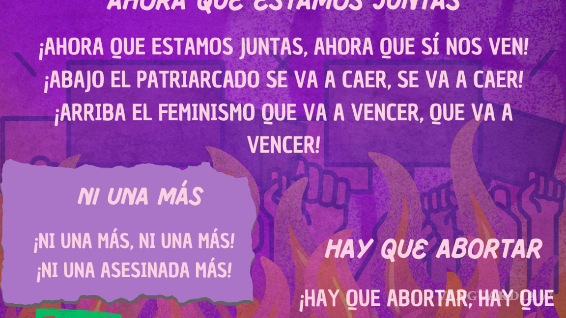 $!¿Qué se grita en la marcha del 8M? Estas son las letras de las consignas que se dicen año con año