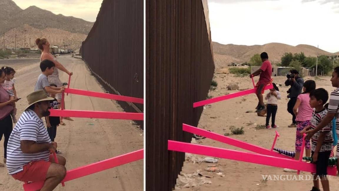 Instalan tres ‘sube y baja’ en el muro fronterizo para unir a México y EU