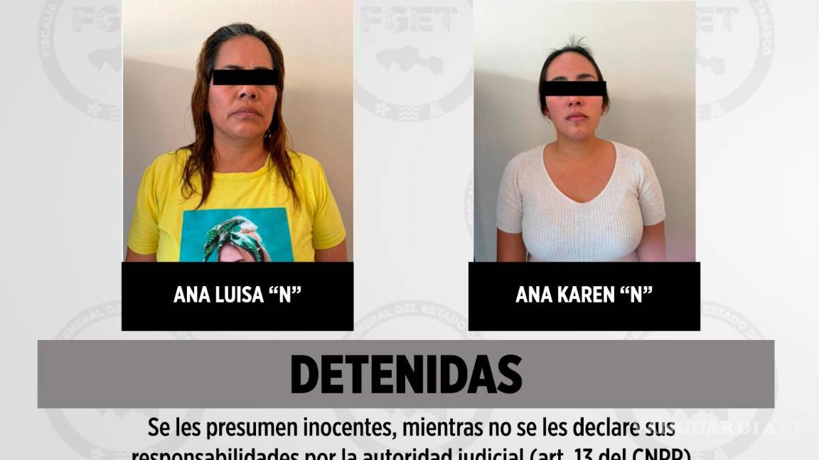 $!Detienen a dos mujeres vinculadas con La Barredora y aseguran 34 vehículos en Tabasco