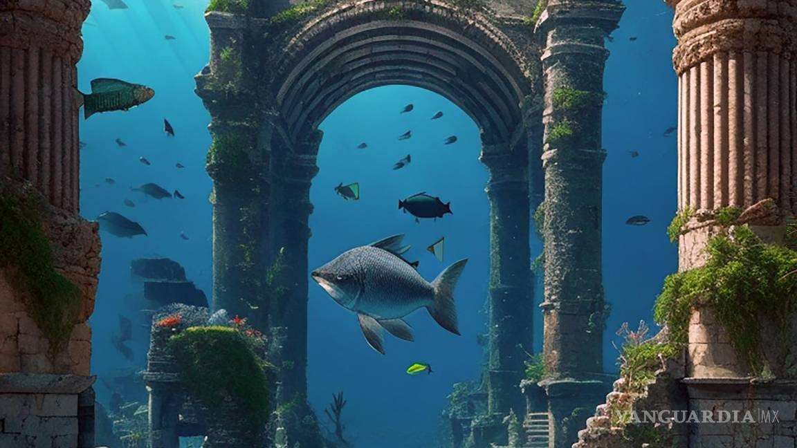 $!Imagen representativa de la Atlántida sumergida.