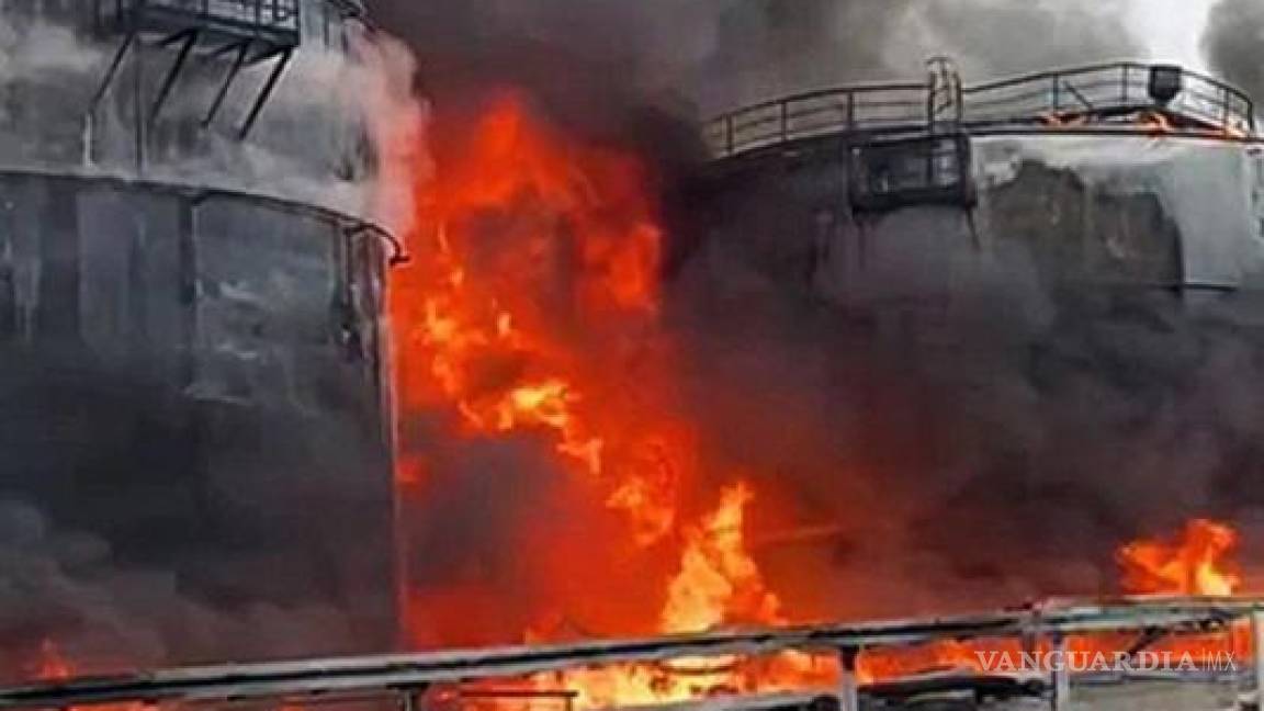 Impactan imágenes de ataques de Ucrania contra refinería en el sur de Rusia