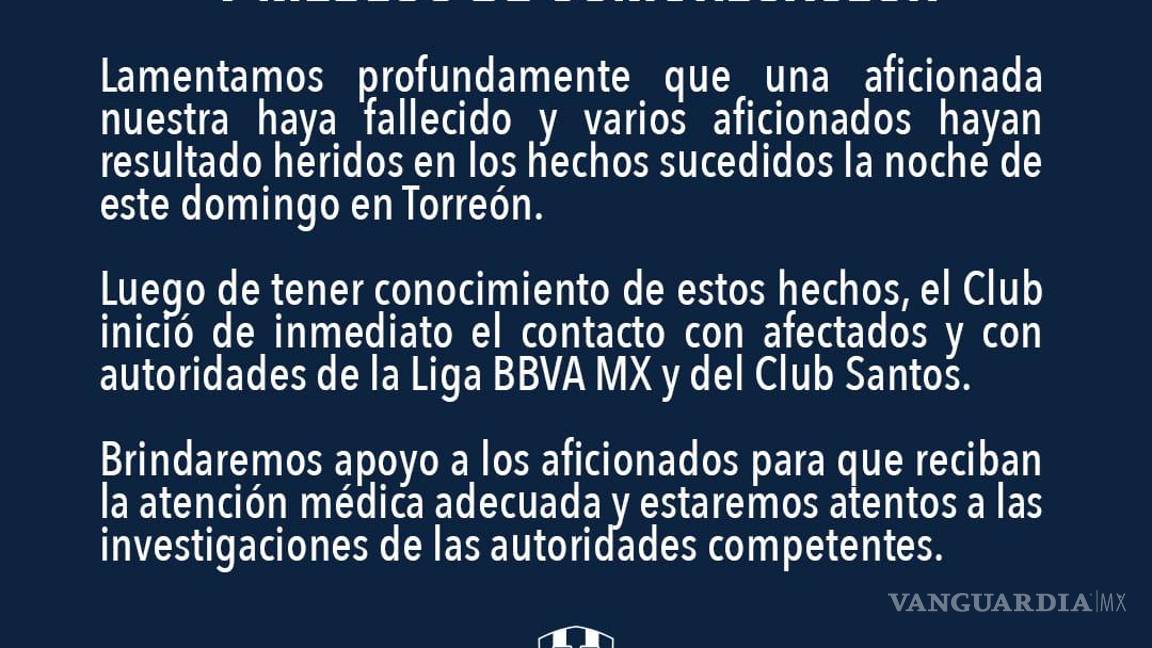 $!Lamenta Club fallecimiento de Marlene Gallegos, aficionada de Rayados, Monterrey.