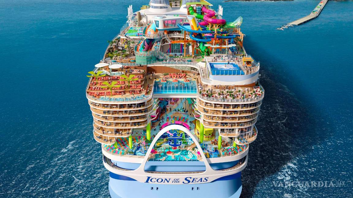 $!Una imagen conceptual del crucero Icon of the Seas que operará desde Miami a partir de enero de 2024.
