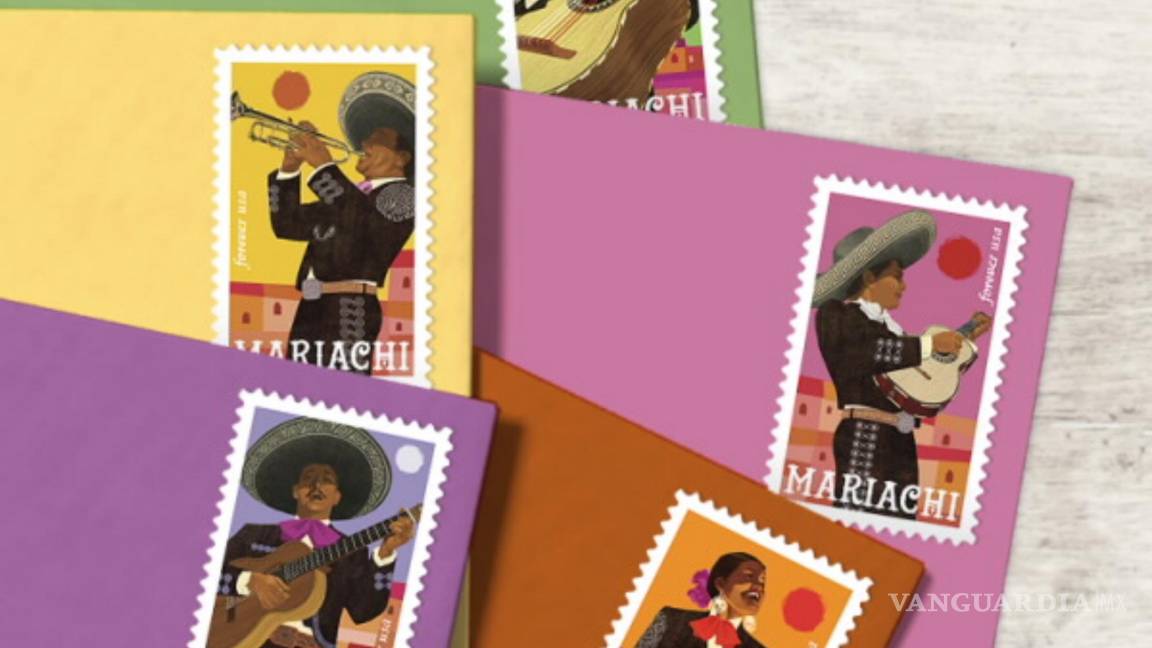 $!Una muestra una serie especial de estampillas de mariachis diseñadas por el artista Rafael López.