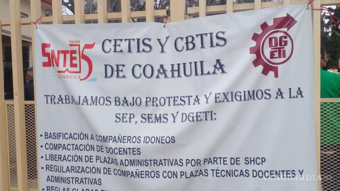 Trabaja bajo protesta personal del CBtis 235 de Saltillo; les renuevan contrato laboral cada semestre