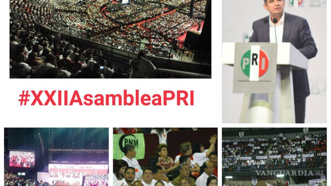 $!'México gana cuando gana el PRI', Peña Nieto clausura la XXII Asamblea del tricolor