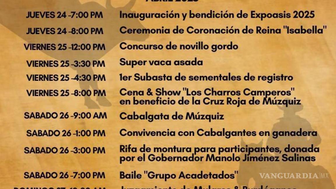 $!Con eventos como el concurso de novillo gordo y la súper vaca asada, la Expoasis 2025 celebra la identidad ganadera y rural de Múzquiz, impulsando el desarrollo del sector.