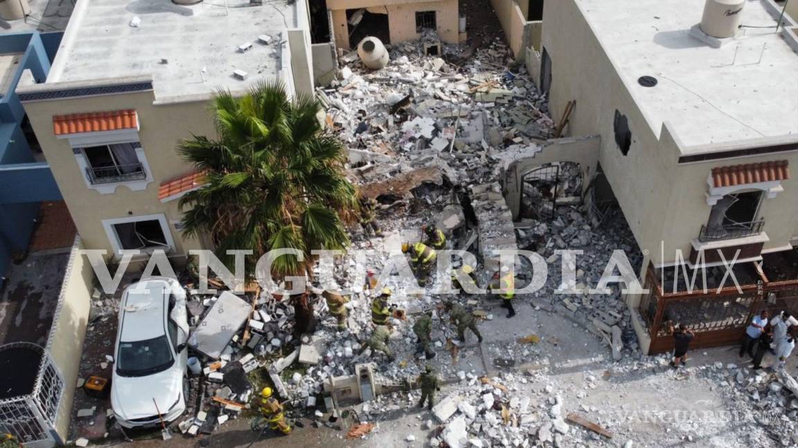 $!Escombros en la zona de la explosión.