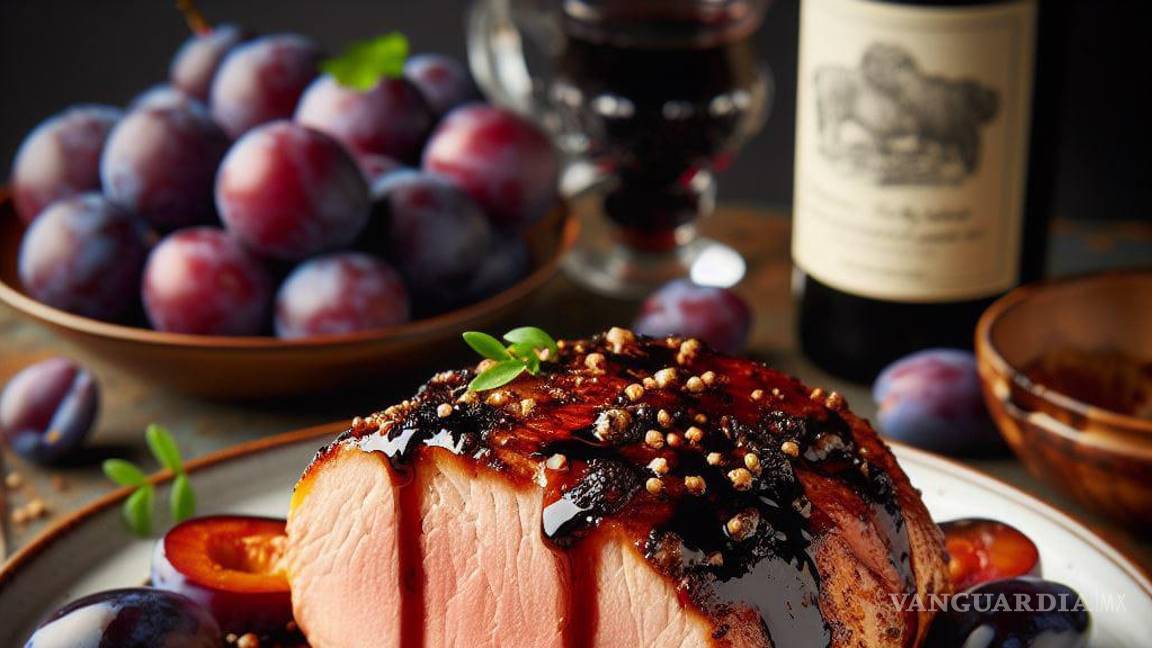$!Lomo de cerdo en salsa de ciruela y vino tinto