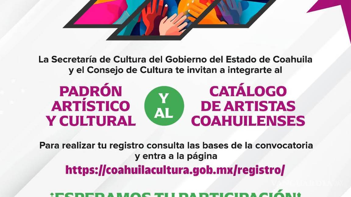 Abre Secretaria de Cultura registro para el Catálogo de Artistas Coahuilenses