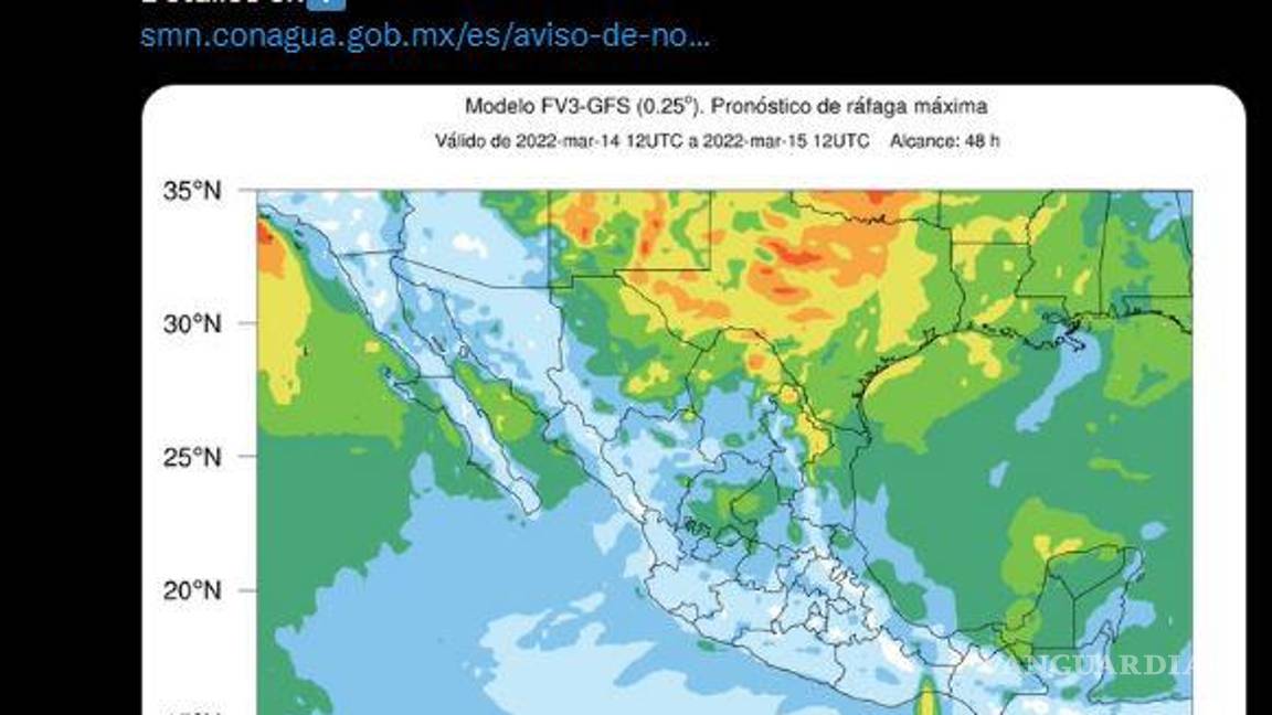 $!¡Prepárese!... frente frío 36 y 37 golpearán al territorio mexicano; ocasionarán heladas, lluvias y granizadas en estos estados