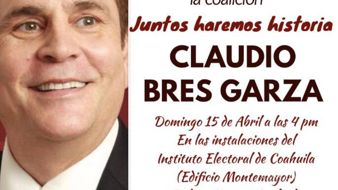 Renuncia Claudio Bres Garza al PRI Coahuila; buscará alcaldía con Morena