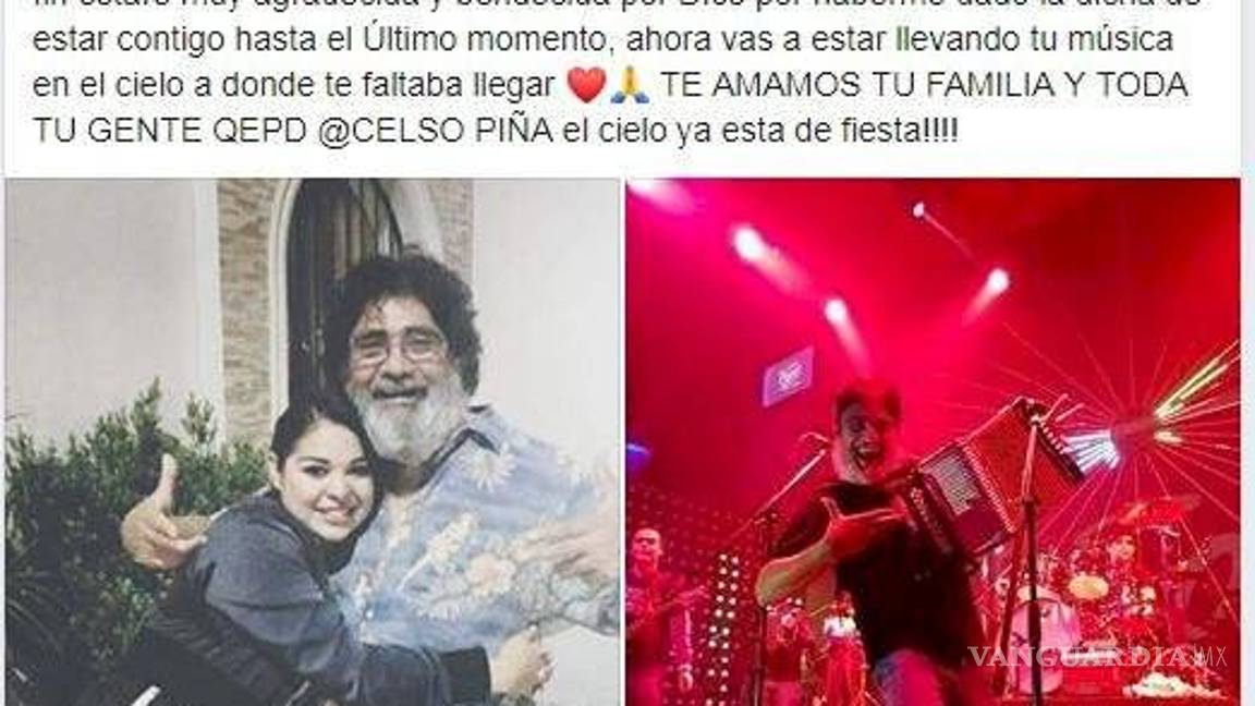 $!Así despidió la hija de Celso Piña a su papá