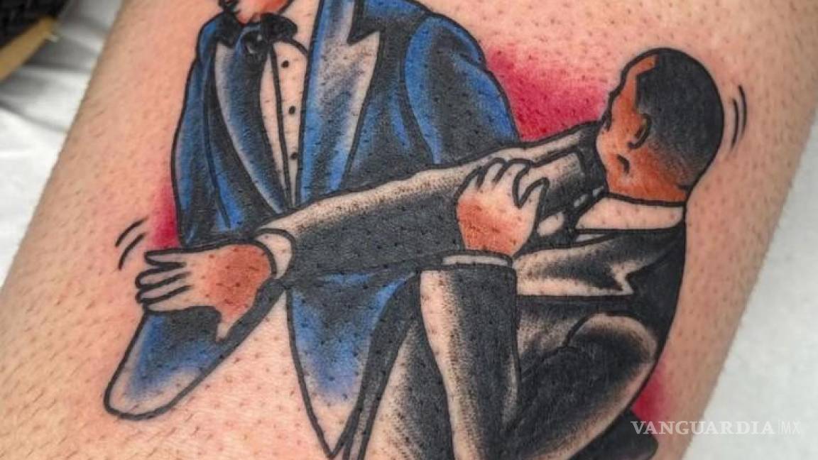 La gente se está tatuando la cachetada de los Oscar de Will Smith y Chris Rock