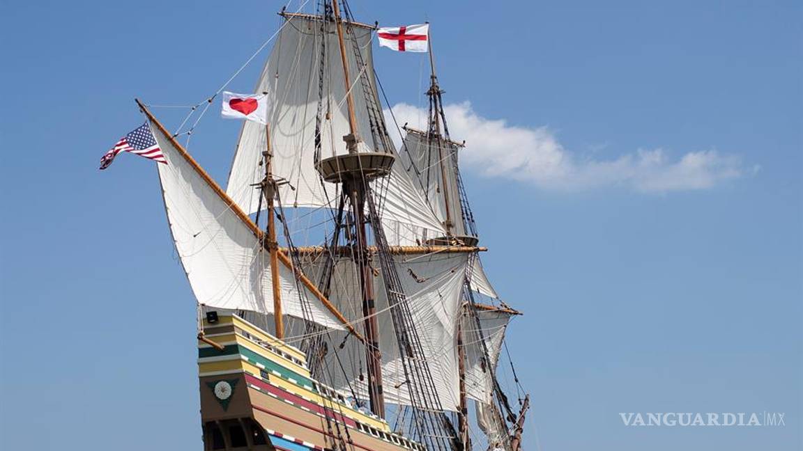 $!Tras una restauración de tres años réplica del Mayflower regresa al puerto de Plymouth