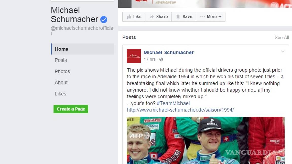 $!Michael Schumacher ‘reaparece’ en las redes sociales después de tres años en coma