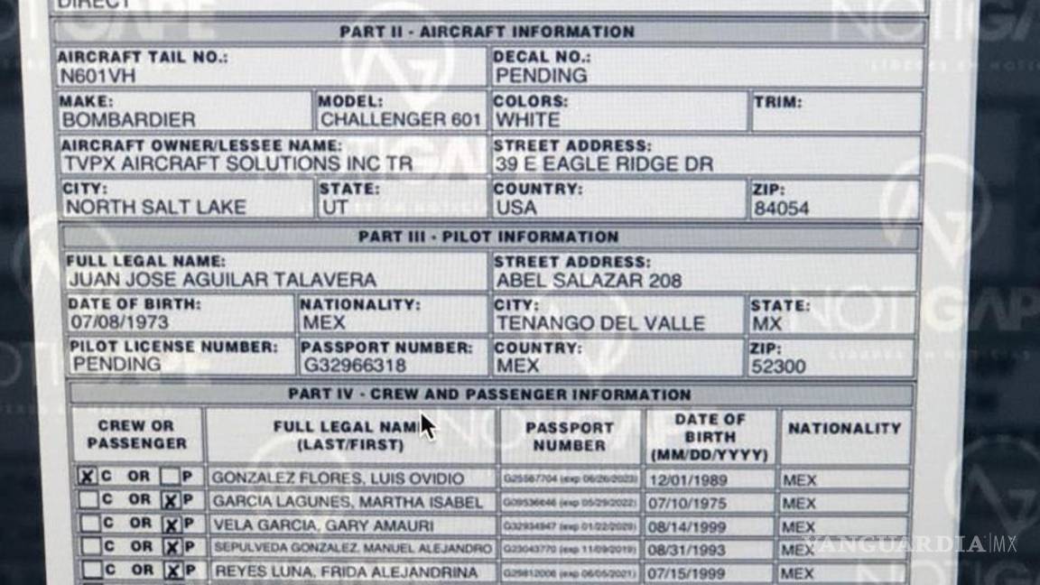 $!Desmienten autoridades localización de jet privado en Coahuila