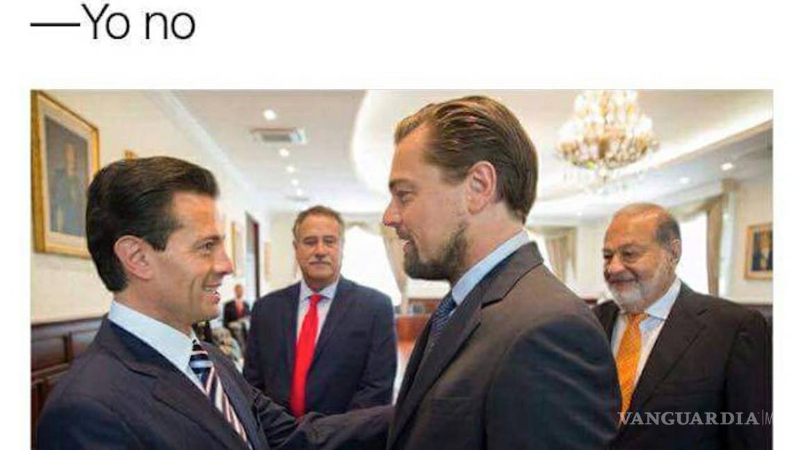 $!Reunión de Peña y Di Caprio desatan memes