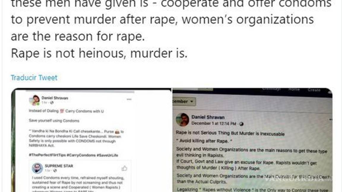 $!Mujeres deben “cooperar” en una violación y llevar condones “por seguridad”, afirma cineasta indio