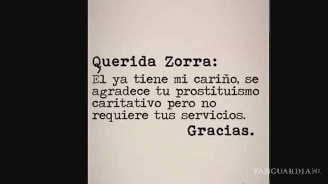 $!'Querida Zorra se agradece tu prostitutismo', le dice Andrea Legarreta a mujer que se le resbala a Erick Rubín