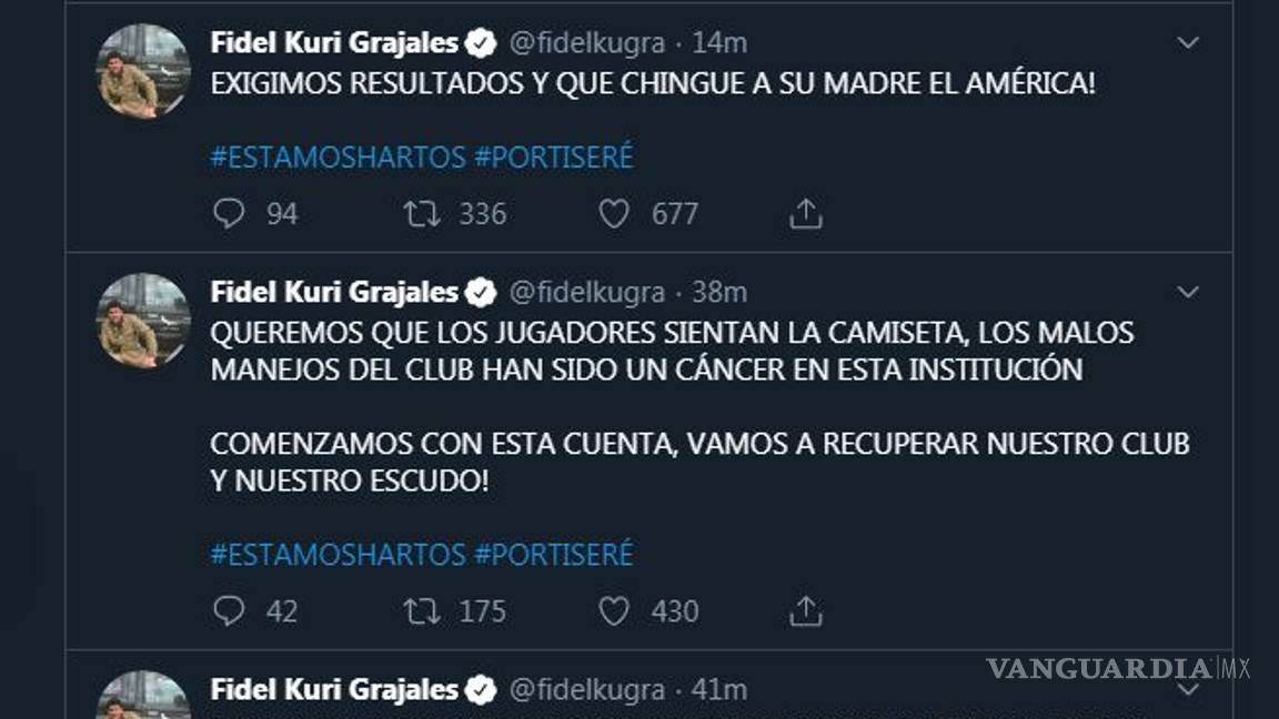 $!Aficionados del Veracruz hackean la cuenta de Fidel Kuri para exigir resultados