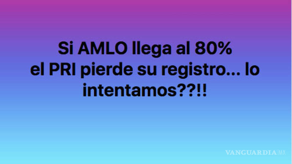 PRI no pierde su registro si AMLO obtiene 80%