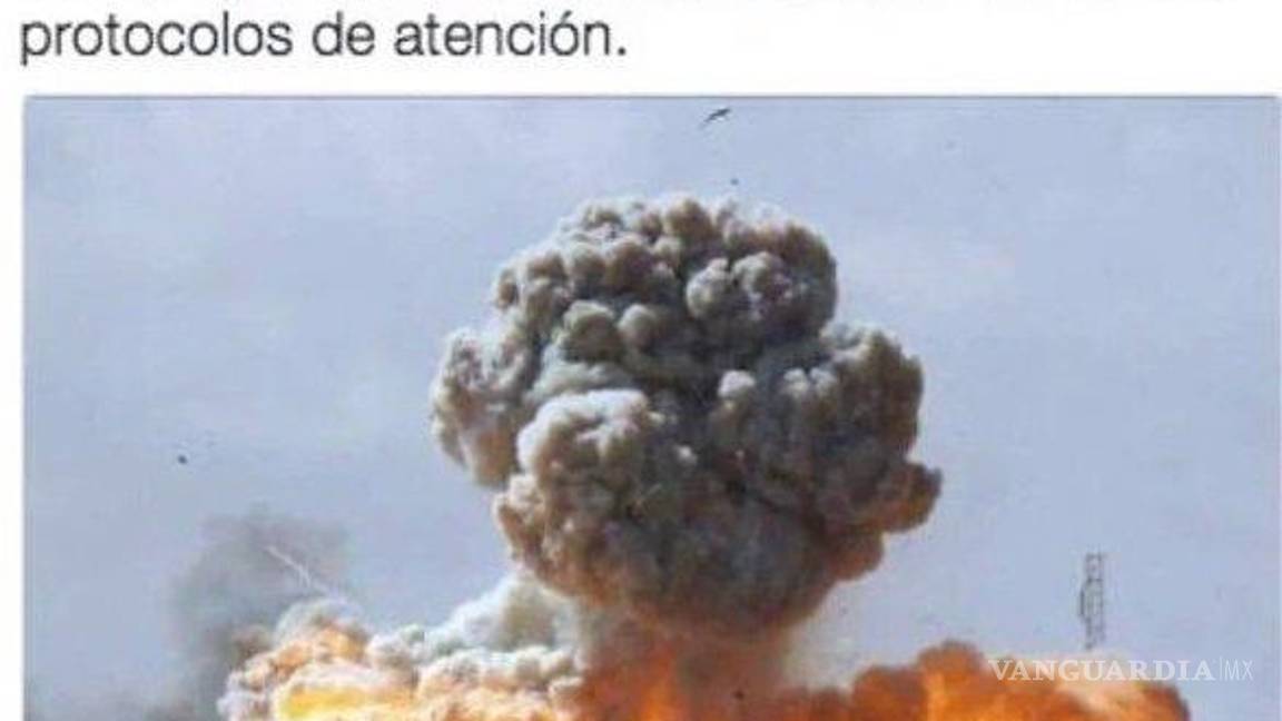 $!Tunden a Duarte por publicar foto en twitter de ataque en Libia tras incendio en Coatzacoalcos