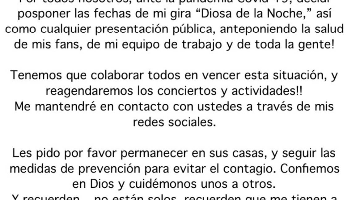 $!Gloria Trevi cancela concierto en Saltillo