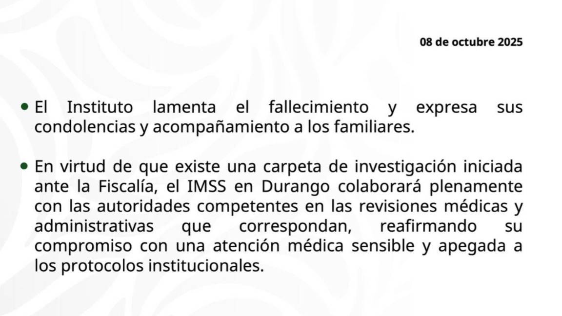 $!Caso Daenerys: Fallece niña de 4 años en hospital IMSS en Durango; familia denuncia presunta negligencia médica