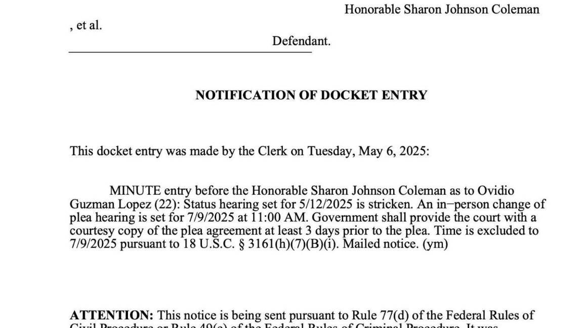 $!Ovidio Guzmán, hijo de ‘El Chapo’, se declarará culpable ante la Corte de Chicago; posponen audiencia