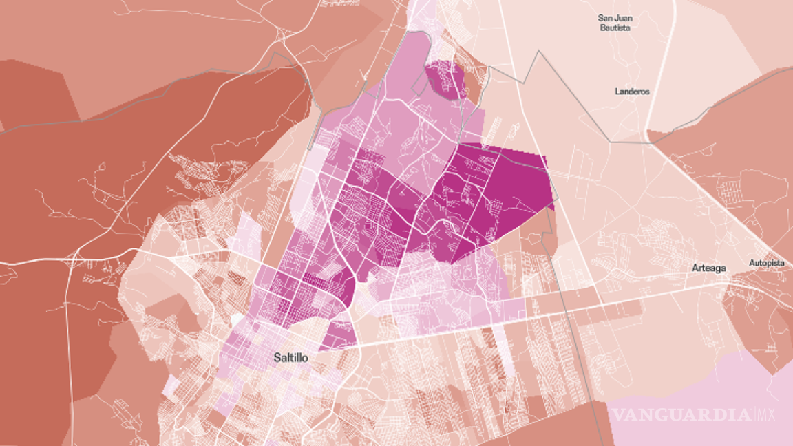 $!El mapa electoral de Saltillo, elemento interactivo creado por El País, con información del Programa de Resultados Electorales Preliminares (PREP) 2024.