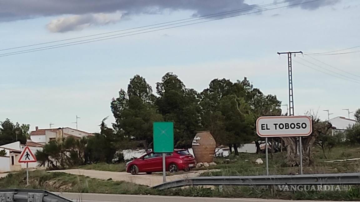 $!Entrada a El Toboso desde la carretera de Miguel Esteban. EFE/Amalia González Manjavacas