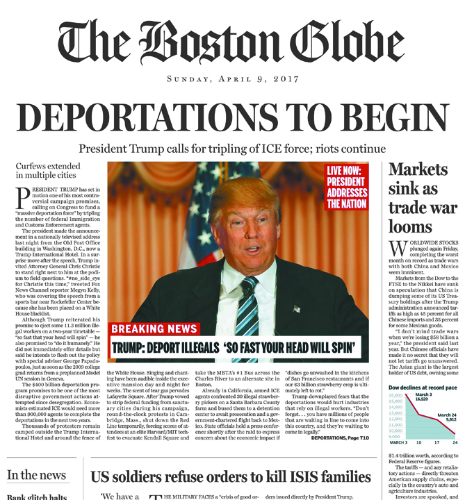 Trump llama ‘despreciable’ al Boston Globe por sátira