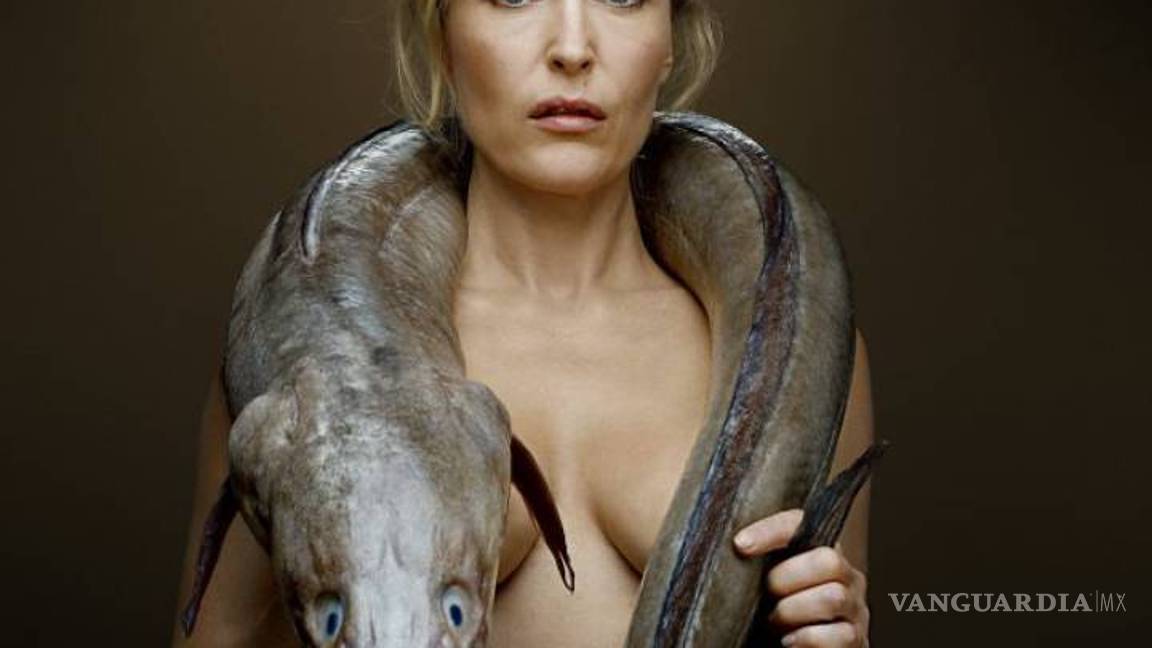 $!Gillian Anderson se desnuda contra la crueldad animal