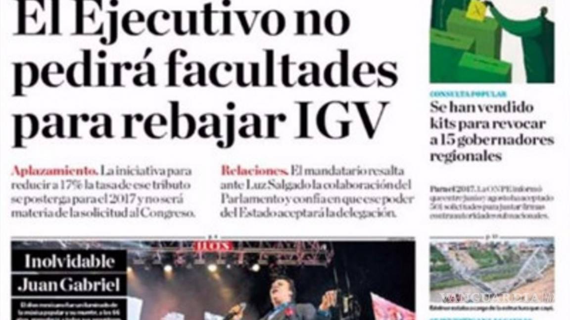 $!Así despidieron los periódicos del mundo a Juan Gabriel