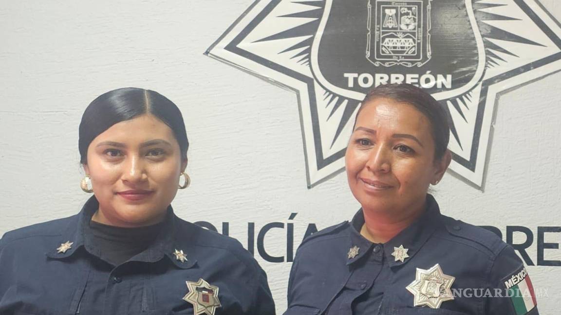 ‘Es una satisfacción muy grande ser mamá y policía’, dicen oficiales de Torreón
