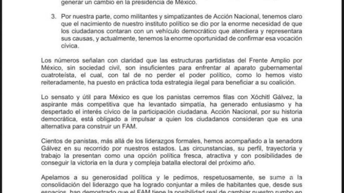$!¿Santiago Creel dejará la contienda presidencial? Exhortan panistas a declinar por Xóchitl Gálvez