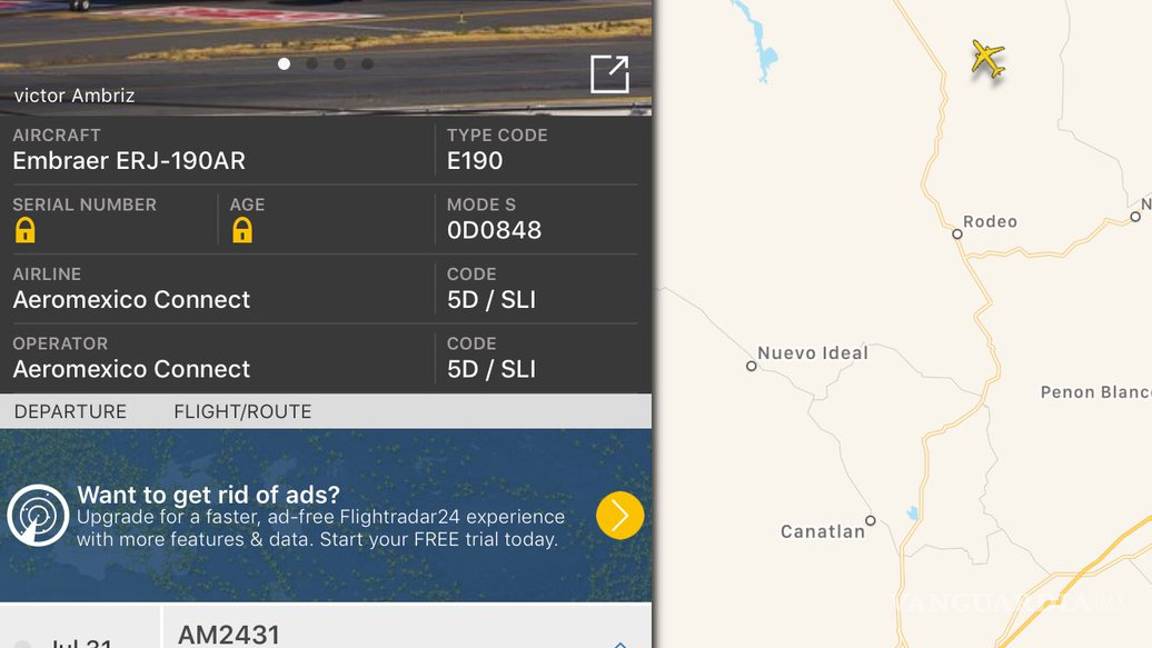 $!Se desploma avión de Aeroméxico a minutos de haber despegado; Gobernador de Durango informa que no hubo fallecidos
