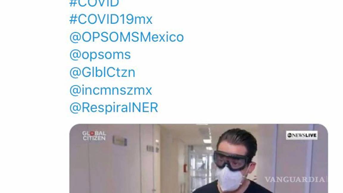 $!Así fue como ‘One World: Together at Home’ reconoció el trabajo del sector salud en México