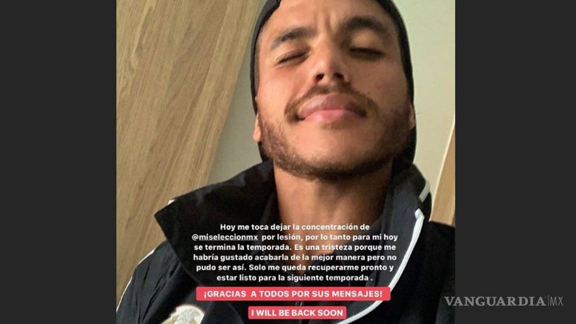 $!Jonathan dos Santos es baja del Tri por lesión