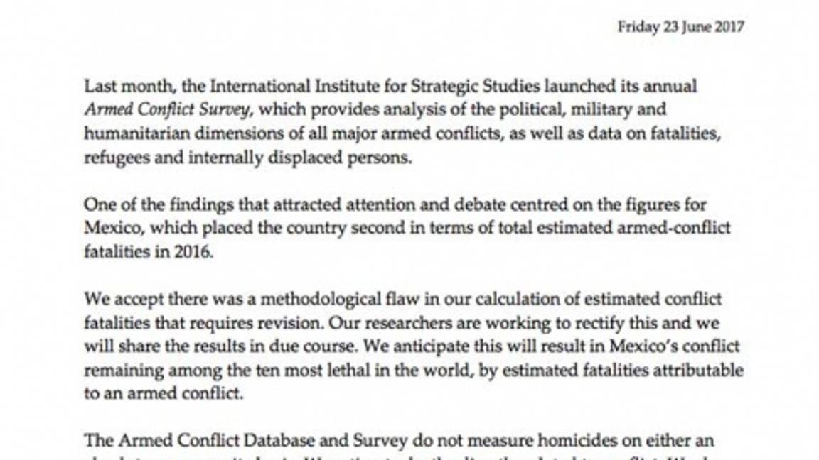 $!Metodología errónea: México no es el segundo país más mortal del mundo