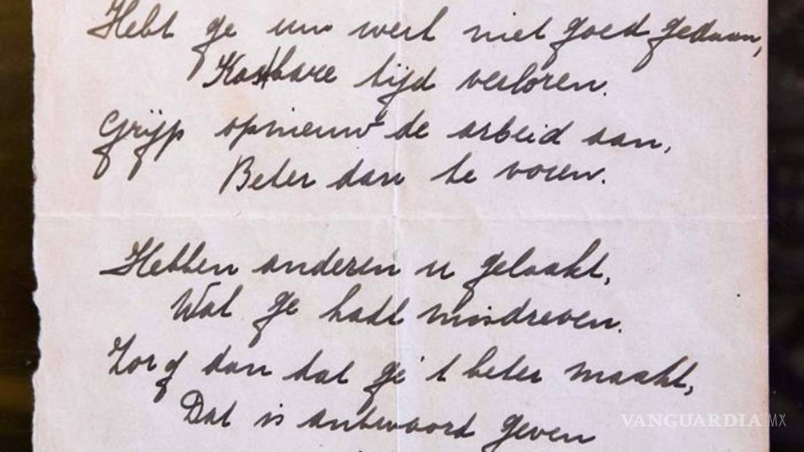 $!Subastan un poema de Ana Frank