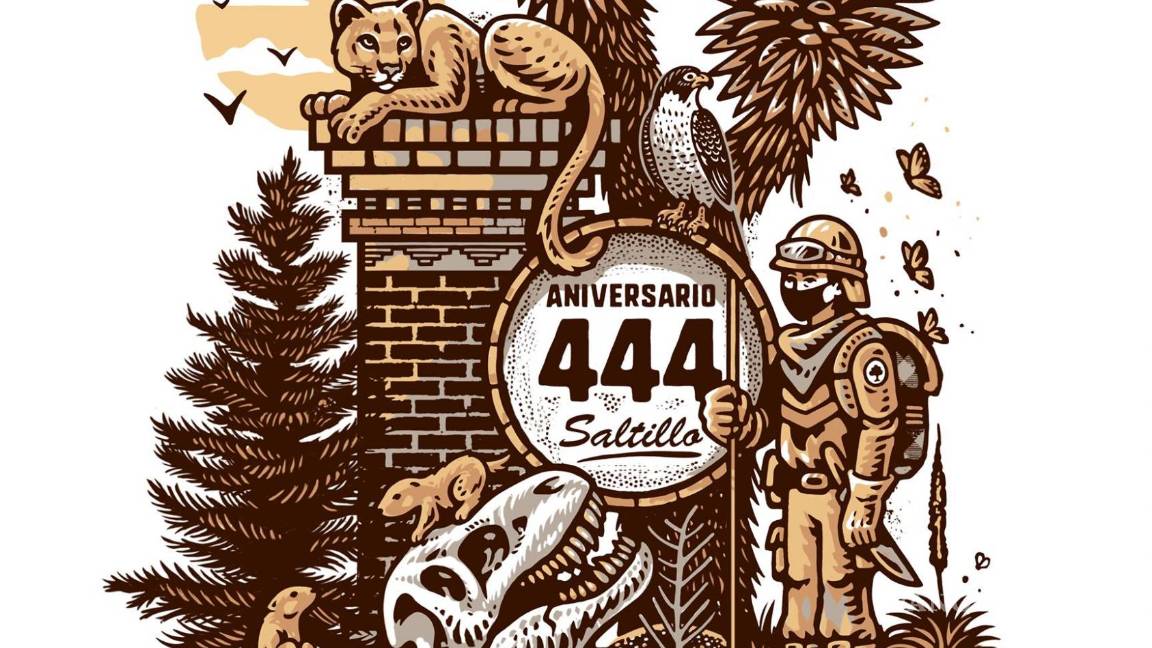 $!Para el 444 Aniversario de Saltillo creó esta ilustración que destaca el patrimonio natural del municipio.